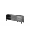 cama meble Szafka RTV ABETO 150x42x52 grafit/grafit połysk - nr 16
