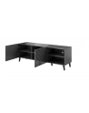 cama meble Szafka RTV ABETO 150x42x52 grafit/grafit połysk - nr 4
