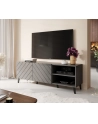 cama meble Szafka RTV ABETO 150x42x52 grafit/grafit połysk - nr 7