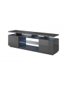 cama meble Szafka RTV EVA 180x40x52 grafit/grafit połysk - nr 4