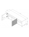 cama meble Szafka RTV PAFOS 150x40x52 biały mat - nr 2