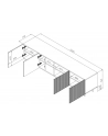 cama meble Szafka RTV PAFOS 200x40x52 czarny mat - nr 7