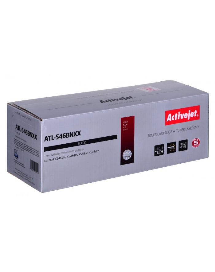 Toner Activejet ATL-546BNXX (zamiennik LEXMARK C546U1KG; Supreme; 8000 stron; czarny) główny