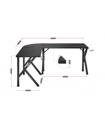 Biurko gamingowe Huzaro Hero 63 Black nr 1