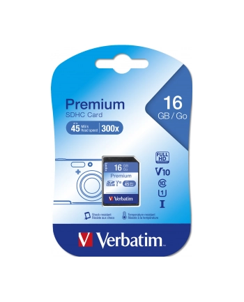 VERBATIM SecureDigital SDHC Class10 16GB nr 1