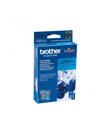 Atrament Brother LC980C do DCP-145, 165; MFC-250, 290 Cyan 260 str.