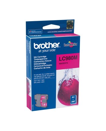 Atrament Brother LC980M do DCP-145, 165; MFC-250, 290 Magenta 260 str. nr 2