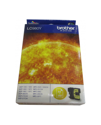 Atrament Brother LC980Y do DCP-145, 165; MFC-250, 290 Yellow 260 str. nr 2