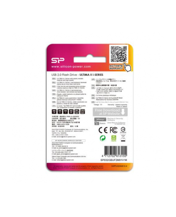 Pendrive Silicon Power Ultima II M01 32GB USB 20 kolor czarny ALU (SP032GBUF2M01V1K)