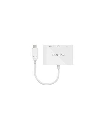 PURELINK IS270 PREMIUM ADAPTER USB-C NA HDMI, USB-C, USB-A - 0,10M (BIAŁY)