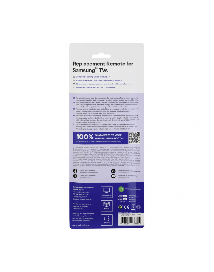 One For All do TV Samsung URC4910 główny