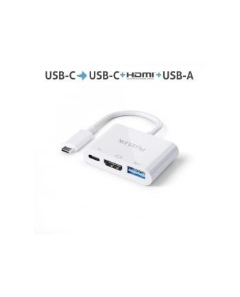 PURELINK IS270 PREMIUM ADAPTER USB-C NA HDMI, USB-C, USB-A - 0,10M (BIAŁY)
