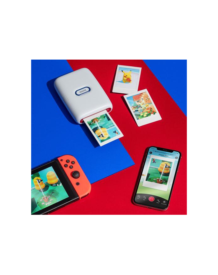 Fujifilm Instax mini Link Ash White + Pokemon Pikachu Silicone Case (16719756) główny