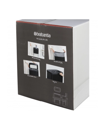 Kosz na pranie BRABANTIA Bo Laundry Bin 60 L Czarny nr 1