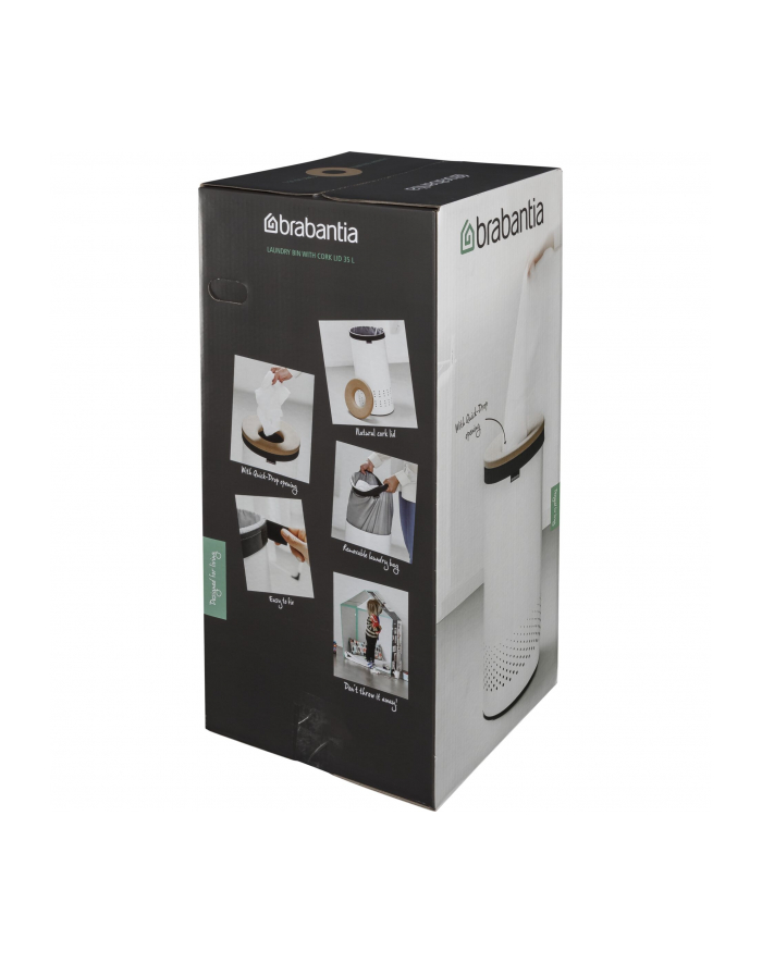 Brabantia Kosz Na Bieliznę 35L Black Korek (120008) główny