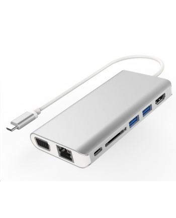 Premiumcord Stacja/Replikator 7W1 Usb-C (KU31DOCK08)