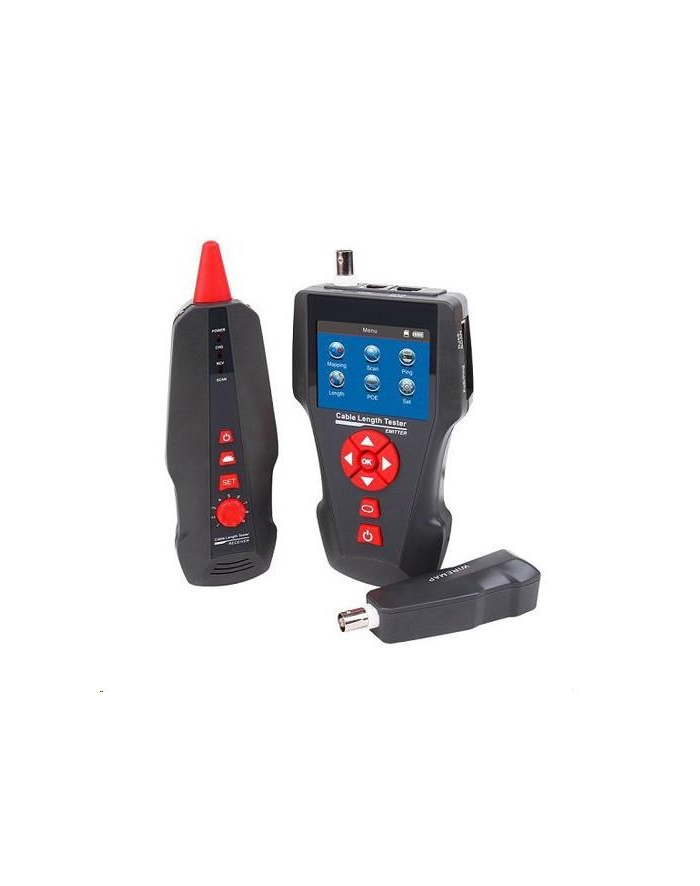 Lynx Cs LAN Cable Tester s LCD, koax, Cat3/Cat5E/Cat6, UTP/STP, USB, PoE, ping, sonda, protismyčka (TLCD80) główny