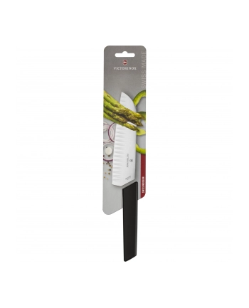 Nóż Santoku, ostrze ryflowane, 17 cm, czarny VICTORINOX 6.9053.17KB nr 1