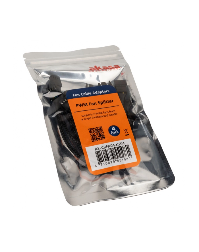 AKASA  PWM Lüftersplitter , 4ER PACK - czarny (AKCBFA04KT04) AK-CBFA04-KT04 główny
