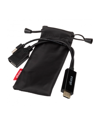 Akasa Adapter Av Hdmi - Displayport + Usb-A Czarny (AKCBHD2425BK)