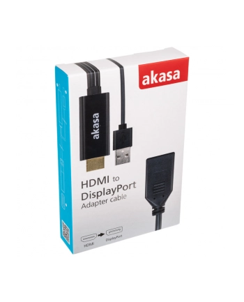Akasa Adapter Av Hdmi - Displayport + Usb-A Czarny (AKCBHD2425BK)