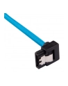 Corsair Kabel Premium z rękawem SATA kątowy niebieski 30cm - 2 sztuki - nr 1