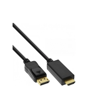 InLine Kabel InLine InLine Kabel adapter HDMI - DP (DisplayPort) z konwerterem - obługa 4K/60Hz - 1m (17181I) czarny nr 1