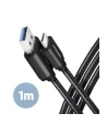 Axagon BUCM3-AM10AB, SPEED kabel USB-C <-> USB-A, 1m, USB 3.2 Gen 1, 3A, ALU, czarny(AXN) - nr 21