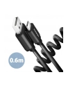 AXAGON KABEL USB  KABEL PRZEWÓD USB C - USB SPIERALA 60CM 0,6M AXAGON BUCM-AM10TB - OKABLOWANIE DARMOWA DOSTAWA  (BUCMAM10TB) - nr 7