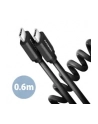 Axagon BUCM-CM10TB, TWISTER kabel USB-C <-> USB-C, 0.6m, USB 2.0, 3A, ALU, tpe, CZARNY (AXN) - nr 19