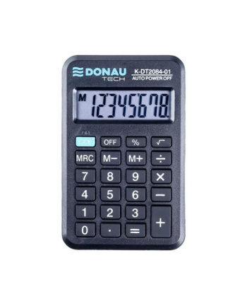 pbs connect Kalkulator kieszonkowy Donau Tech 8cyfr funkcja pierwiastka 97x62x11mm czarny, etiu