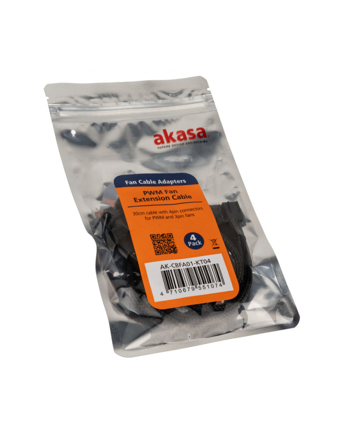 AKASA  4-PIN - 4-PIN, 0.3M, CZARNY (AK-CBFA01-KT04) (AKCBFA01KT04)  (AKCBFA01KT04) główny