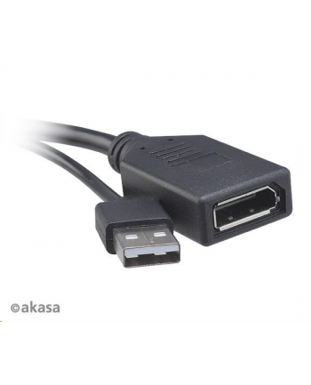 Akasa Adapter Av Hdmi - Displayport + Usb-A Czarny (AKCBHD2425BK)