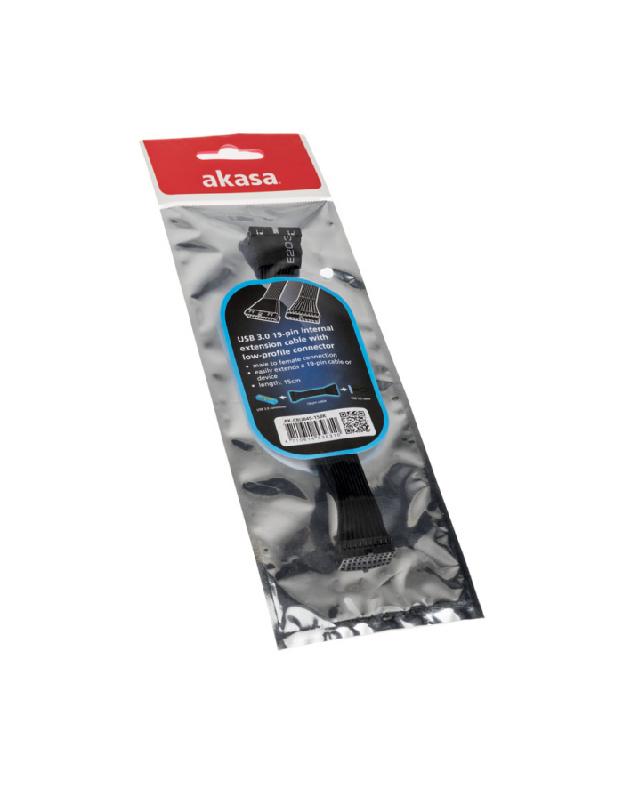 Akasa Usb 19 Pin - Pin, 0.15M, Czarny (Ak-Cbub45-15Bk) (AKCBUB4515BK) główny
