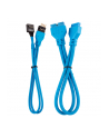 Corsair Zestaw przedłużający kabel Premium z panelem przednim niebieski - nr 3