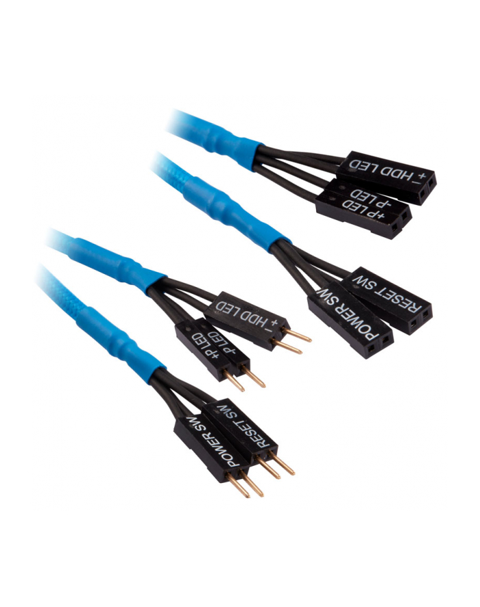 Corsair Zestaw przedłużający kabel Premium z panelem przednim niebieski główny