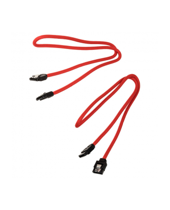Corsair Premium Sleeved SATA-Kabel rot 60cm - 2er Pack