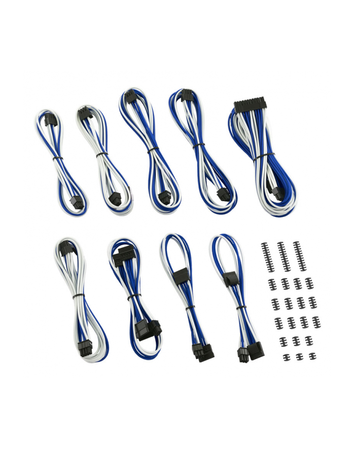 CableMod Classic ModMesh C-Series Corsair Zestaw kabli AXi, HXi i RM - biały / niebieski główny