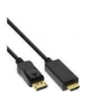 InLine Kabel InLine InLine Kabel adapter HDMI - DP (DisplayPort) z konwerterem - obługa 4K/60Hz - czarny - 3m (17183I) - nr 1