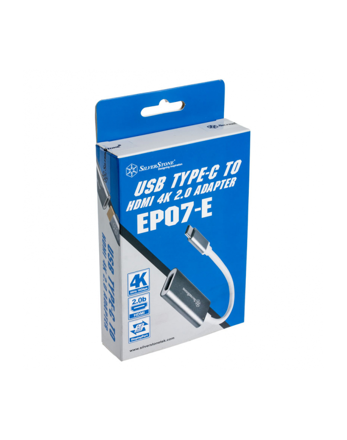 Silverstone Adapter Usb Sst-Ep07C-E - 3.1 Type C Auf Hdmi V2.0B (SSTEP07CE) główny