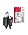 Axagon BUCM3-AM20AB, SPEED kabel USB-C <-> USB-A, 2m, USB 3.2 Gen 1, 3A, ALU, oplet, czarny  (AXN) - nr 15