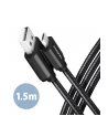 Axagon BUMM-AM15AB, HQ kabel Micro USB <-> USB-A, 1.5m, USB 2.0, 2.4A, ALU, oplet, CZARNY (AXN) - nr 7