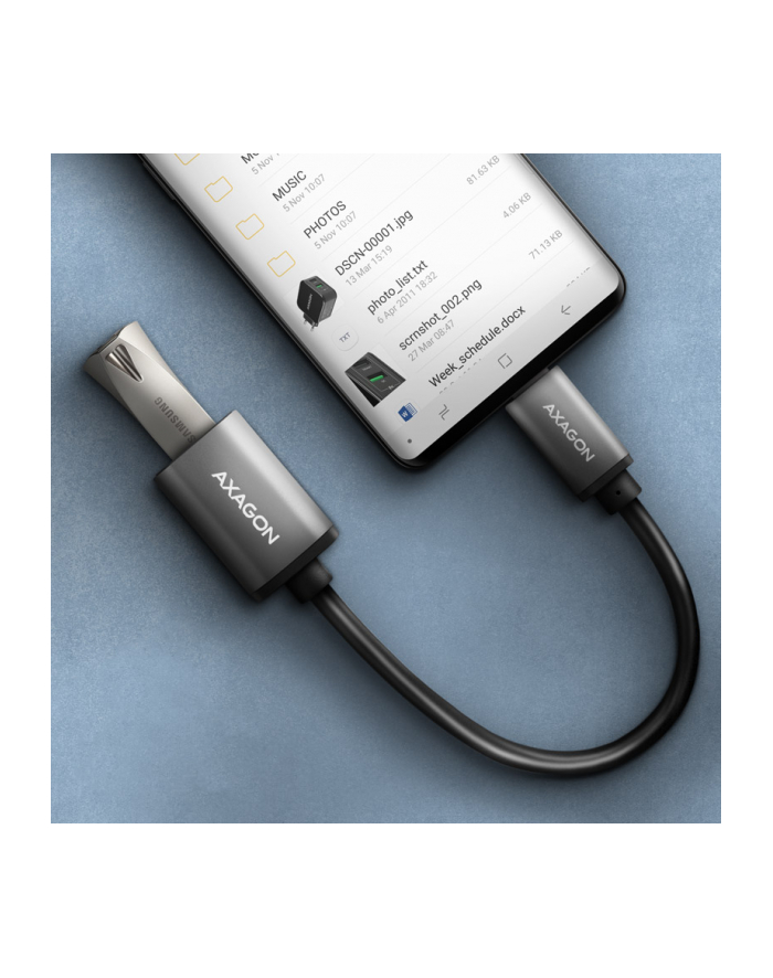 Axagon RUCM-AFAC kabelová redukce USB-C male <-> USB-A female, 20cm, USB 3.2 Gen 1, 3A, ALU (AXN) główny