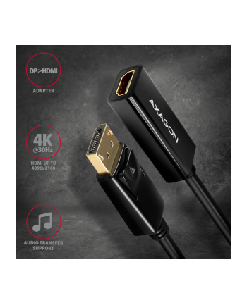 Axagon adapter RVD-HI14N, DisplayPort -> HDMI 1.4 redukce / 4K/30Hz (AXN)