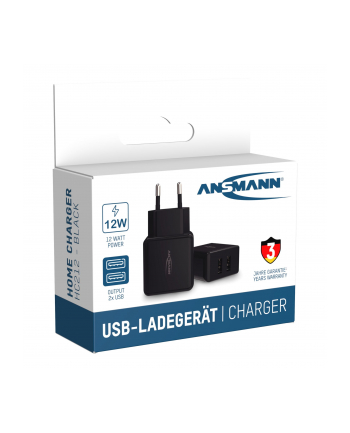 Ansmann Ładowarka HC212 2x USB-A 2.4 A (1001-0106)