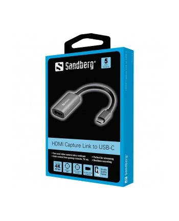 SANDBERG  KABEL HDMI CAPTURE LINK TO USB-C (13636)  (13636) nr 2