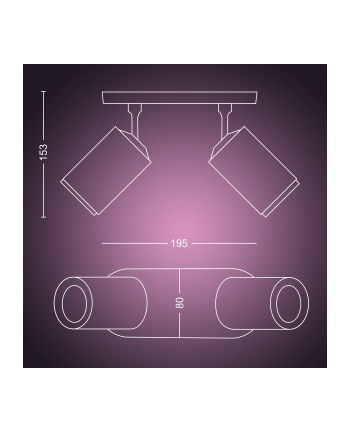 PHILIPS HUE White and color ambiance Fugato czarny 5063230P7