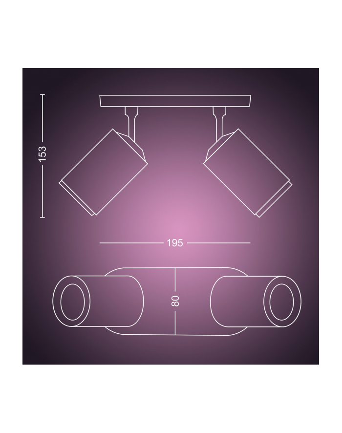 PHILIPS HUE White and color ambiance Fugato czarny 5063230P7 główny