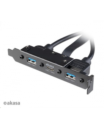 Akasa adaptér MB interní, USB 3.1 Gen2 internal adapter cable & dual Gen1 Type-A Ports, 50 cm (AKA)