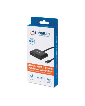 MANHATTAN MANHATTAN MANHATTAN ADAPTER USB USB-C - HDMI + USB-C CZARNY DARMOWA DOSTAWA OD 100 ZŁ (153416)  (153416)
